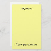 Papeterie Motivez. Ne temporisez pas (Devant / Derrière)
