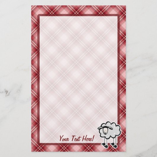 Papeterie Moutons rouges de plaid (Devant)