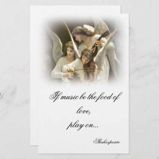 Papeterie Musical Angels (Devant / Derrière)