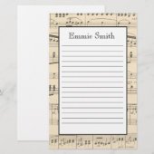Papeterie Musique Antique Personnalisée (Devant / Derrière)