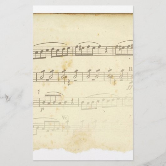 Papeterie Musique de feuille antique (Devant)