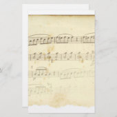 Papeterie Musique de feuille antique (Devant / Derrière)