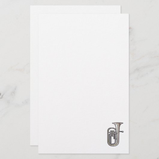 Papeterie musique d'instruments en laiton d'euphonie réalist (Devant / Derrière)