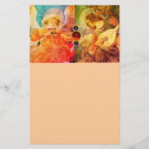 Papeterie MUSIQUE FABRIQUANT DES ANGELS DE NOËL, Pêche Jaune