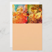 Papeterie MUSIQUE FABRIQUANT DES ANGELS DE NOËL, Pêche Jaune (Devant / Derrière)