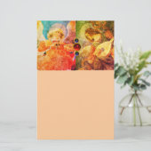 Papeterie MUSIQUE FABRIQUANT DES ANGELS DE NOËL, Pêche Jaune (Debout devant)