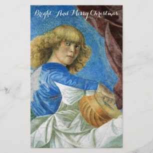 Papeterie MUSIQUE FABRIQUANT L'ANGE NOËL EN Lute BLEUE
