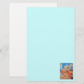 Papeterie MUSIQUE FABRIQUANT NOËL ANGE Turquoise Bleu (Devant / Derrière)