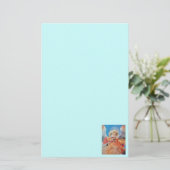 Papeterie MUSIQUE FABRIQUANT NOËL ANGE Turquoise Bleu (Debout devant)