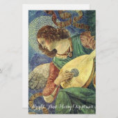 Papeterie MUSIQUE FABRIQUANT NOËL ANGEL Lute Joueur (Devant / Derrière)