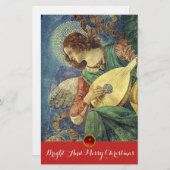 Papeterie MUSIQUE FABRIQUANT NOËL ANGEL Lute Joueur (Devant / Derrière)