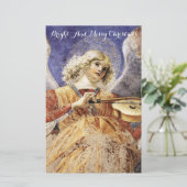 Papeterie MUSIQUE FAISANT ANGEL voeux de Noël (Debout devant)