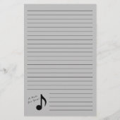 Papeterie Musique Note Professeur de musicien (Dos)