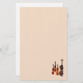 Papeterie Musique violoniste abstraite moderne (Devant / Derrière)