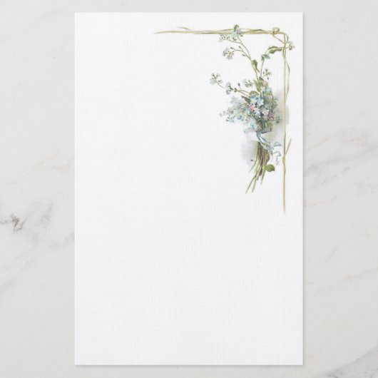 Papeterie Myosotis des marais bleus et roses (Devant)