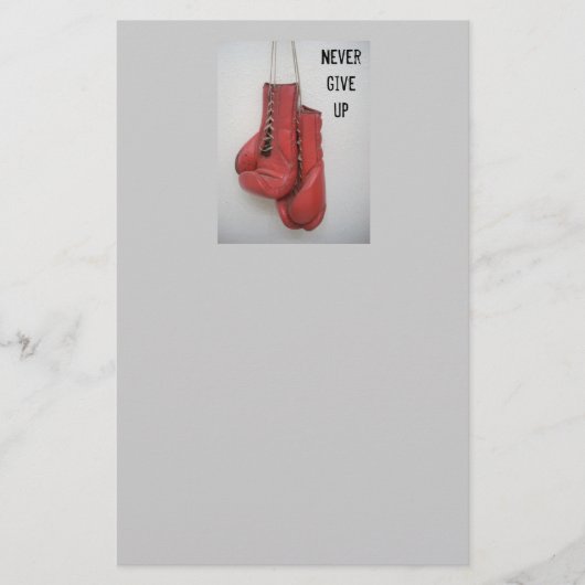 Papeterie N'abandonnez jamais les gants de boxe (Devant)