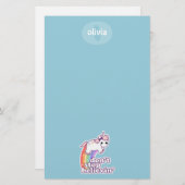 Papeterie N'arrêtez pas Believin dans les licornes (Devant / Derrière)