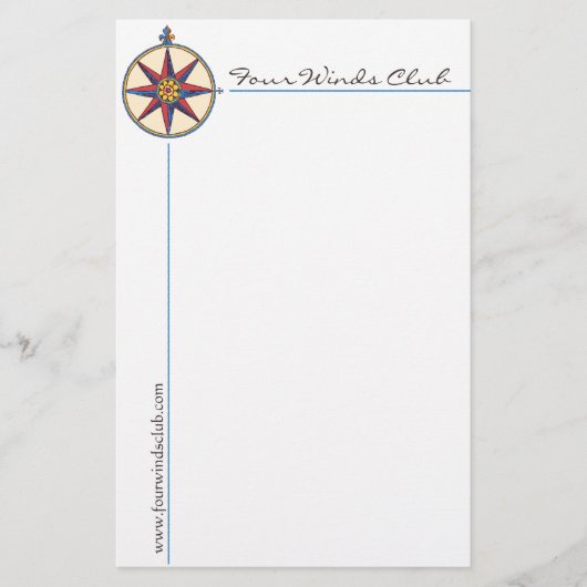 Papeterie nautique belle avec la boussole antique (Devant)