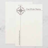 Papeterie nautique masculine avec la boussole (Devant / Derrière)