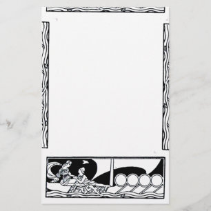 Papeterie NAVIRE ANTIQUE ET AMATEURS Noir Blanc Nautique