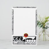 Papeterie NAVIRE ANTIQUE ET AMATEURS Rouge Ruby Gem Noir Bla (Debout devant)