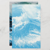 Papeterie Navire dans la mer dans la tempête, vagues (Devant / Derrière)