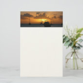 Papeterie Navires et Sunset Tropical Seascape (Debout devant)