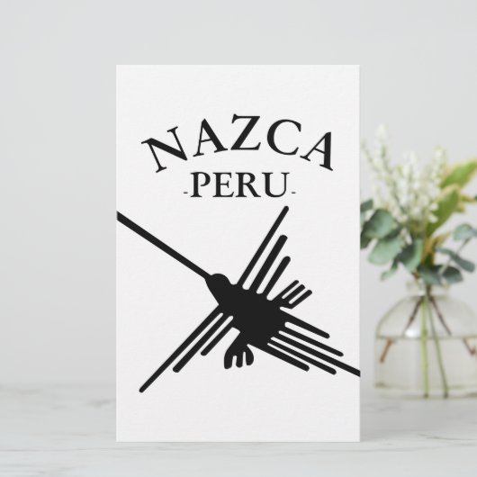 Papeterie Nazca Pérou Colibri Avec Texte Courbé (Debout devant)