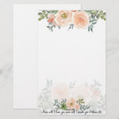 Papeterie Ne laissez jamais votre aquarelle florale (Devant / Derrière)