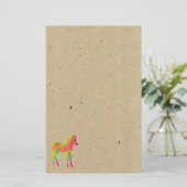 Papeterie Neon Zebra Baby Animal Psychedelic Funky Retro (Debout devant)