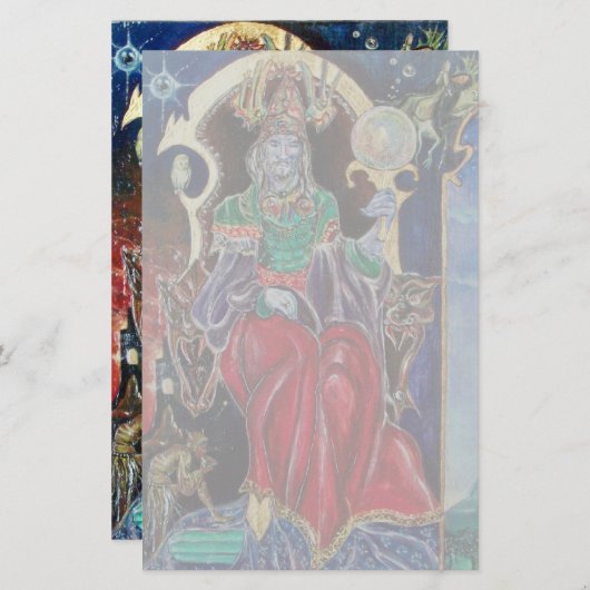 Papeterie NEUROMANCER red purple bleu (Devant / Derrière)