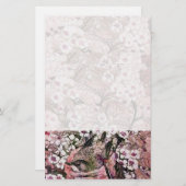 Papeterie NID OISEAU, rose rouge blanc (Devant / Derrière)