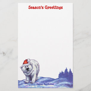 Papeterie Noël à l'ours polaire