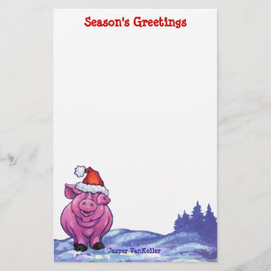 Papeterie Noël au porc