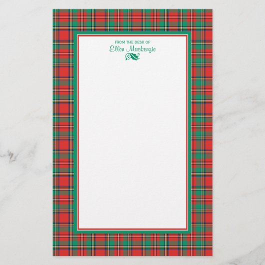 Papeterie Noël classique Plaid Personnalisé (Devant)