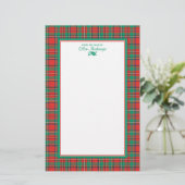 Papeterie Noël classique Plaid Personnalisé (Debout devant)