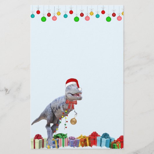 Papeterie Noël de Dinosaur (Devant)