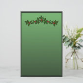 Papeterie Noël de houx (Debout devant)