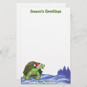 Papeterie Noël de la tortue nocturne étoilée (Devant / Derrière)