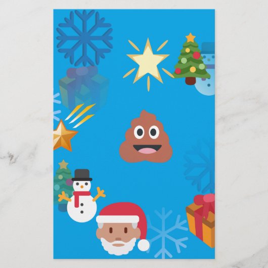 Papeterie noël de poop émoji (Devant)