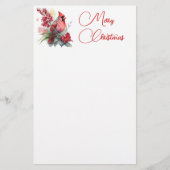 Papeterie Noël du cardinal rouge (Devant)