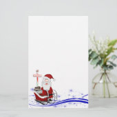 Papeterie Noël du Père Noël et de Sleigh (Debout devant)