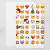 Papeterie noël emojis (Devant / Derrière)