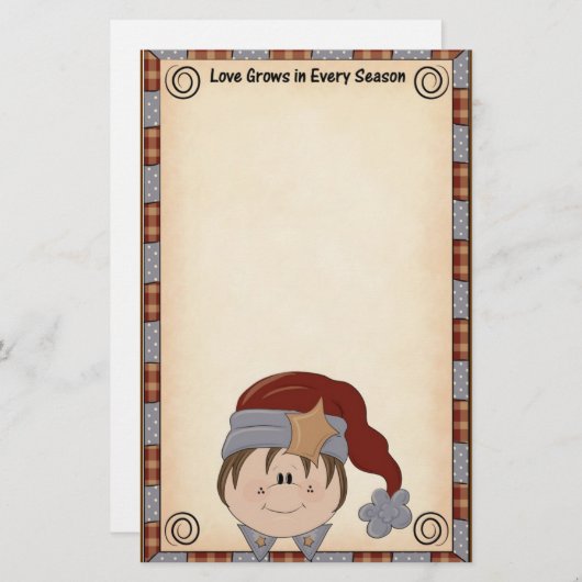 Papeterie Noël mignon fixe (Devant / Derrière)