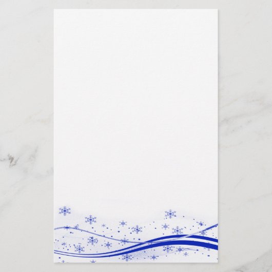 Papeterie Noël neige bleue (Devant)