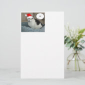 Papeterie Noël noir et blanc Kitten (Debout devant)