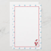 Papeterie Noël Père Noël Fête Blue Snowflakes (Devant / Derrière)