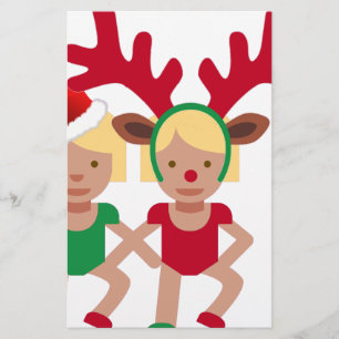 Papeterie noël père Noël jumeaux émoji