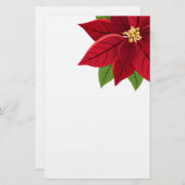 Papeterie Noël Poinsettia (Devant / Derrière)