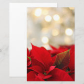 Papeterie Noël Poinsettia (Devant / Derrière)